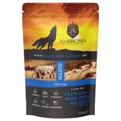 Υγρή Τροφή Σκύλου Ambrosia Pouch Grain Free Adult Lamb & Salmon 150gr Υγρή Τροφή Σκύλου Ambrosia Pouch Grain Free Adult Lamb & Salmon 150gr
