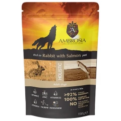 Υγρή Τροφή Σκύλου Ambrosia Pouch Grain Free Adult Rabbit & Salmon 150gr Υγρή Τροφή Σκύλου Ambrosia Pouch Grain Free Adult Rabbit & Salmon 150gr