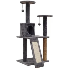 Γατόδεντρο - Ονυχοδρόμιο Elisca Dark Grey 49x40x115cm