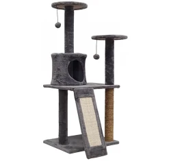 Γατόδεντρο - Ονυχοδρόμιο Elisca Dark Grey 49x40x115cm Γατόδεντρο - Ονυχοδρόμιο Elisca Dark Grey 49x40x115cm