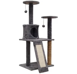 Γατόδεντρο - Ονυχοδρόμιο Elisca Dark Grey 49x40x115cm Γατόδεντρο - Ονυχοδρόμιο Elisca Dark Grey 49x40x115cm