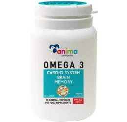 Συμπλήρωμα Διατροφής Anima Pet Vitamin Omega 3 90 Κάψουλες Για Σκύλους Και Γάτες Συμπλήρωμα Διατροφής Anima Pet Vitamin Omega 3 90 Κάψουλες Για Σκύλους Και Γάτες