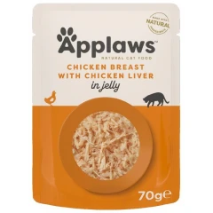 Υγρή Τροφή Γάτας Applaws Adult Cat Φακελάκι Jelly 70g Κοτόπουλο & Συκώτι