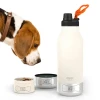 3 σε 1 Σετ Θερμός & Μπολ Για Φαγητό & Νερό Σκύλου Asobu Buddy Bottle White (1000ml + 260ml + 200ml) Σκύλοι