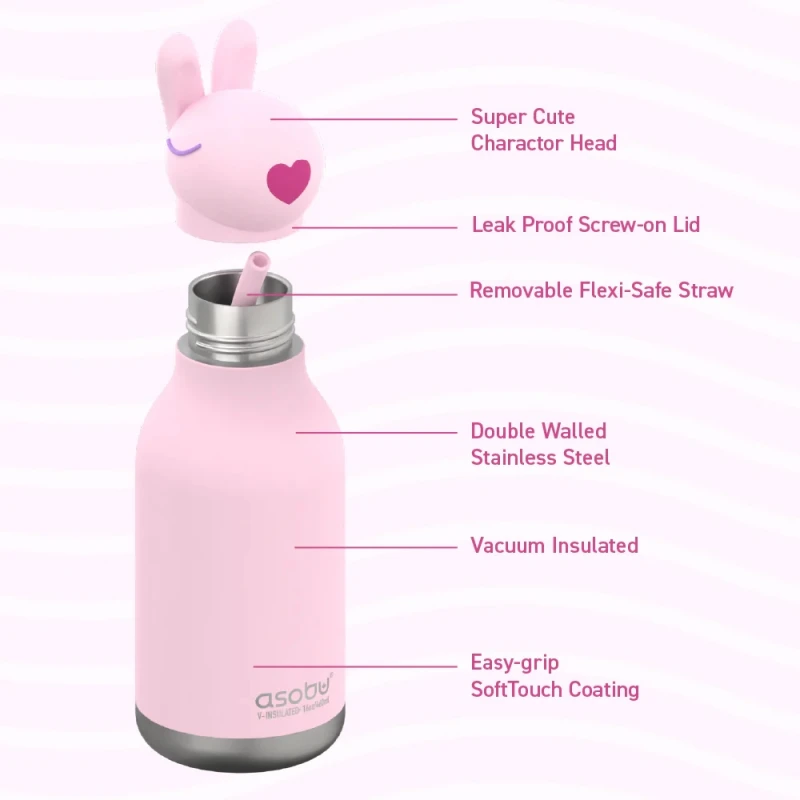 Θερμός Παγούρι Asobu Bestie Bunny Bottle 460ml Για Σένα