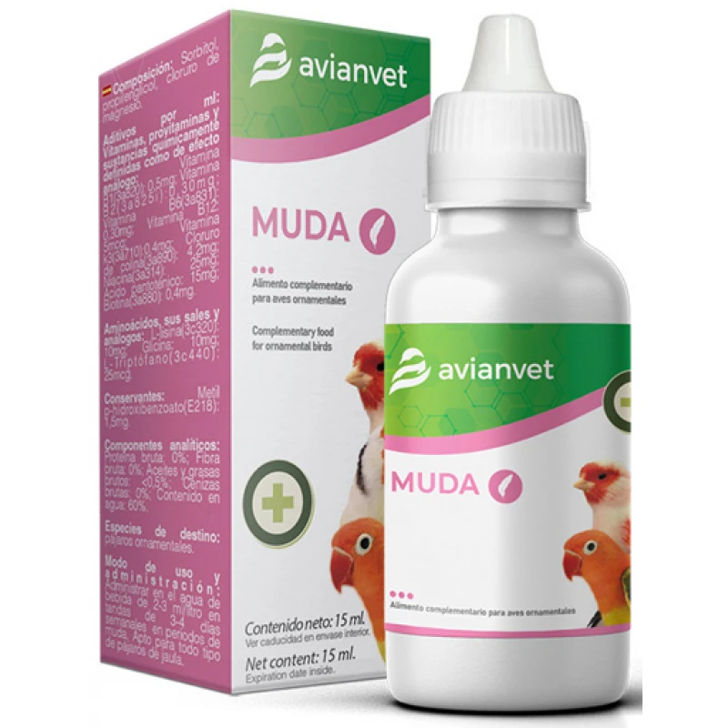 Avianvet Muda Συμπληρωματική Τροφή 15ml για Πτηνά Πουλιά Avianvet Muda Συμπληρωματική Τροφή 15ml για Πτηνά Πουλιά