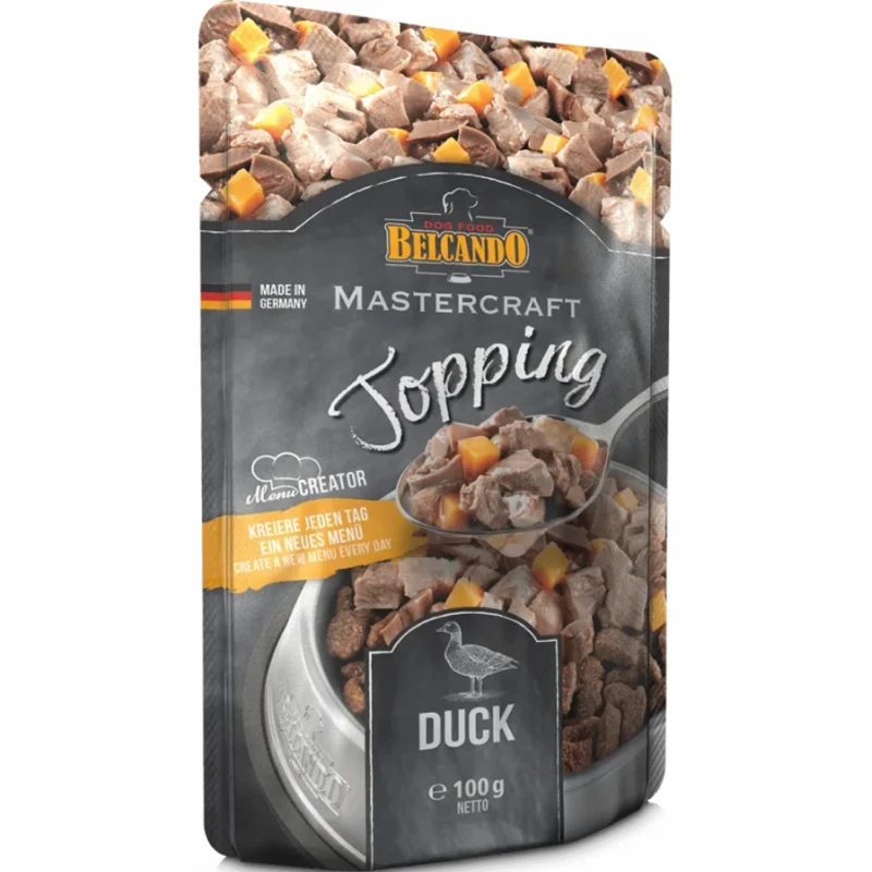 Belcando Mastercraft Topping Σάλτσα με Πάπια & Γλυκοπατάτες 100gr ΥΓΡΗ ΤΡΟΦΗ - ΚΟΝΣΕΡΒΕΣ ΣΚΥΛΟΥ