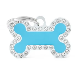Ταυτότητα Σκύλου My Family Light Blue Small Bone 3x2cm Ταυτότητα Σκύλου My Family Light Blue Small Bone 3x2cm