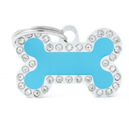 Ταυτότητα Σκύλου My Family Light Blue Small Bone 3x2cm Ταυτότητα Σκύλου My Family Light Blue Small Bone 3x2cm