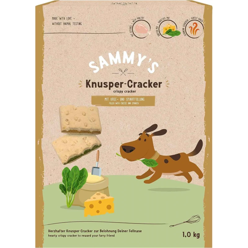 Μπισκότα σκύλου Bosch Sammy's Crispy Cracker Τυρί και Σπανάκι 1kg ΣΚΥΛΟΙ