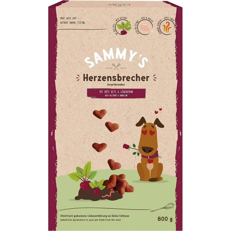 Μπισκότα σκύλου Bosch Sammy's Heartbreaker με Παντζάρι και Ραδίκι 800gr ΣΚΥΛΟΙ