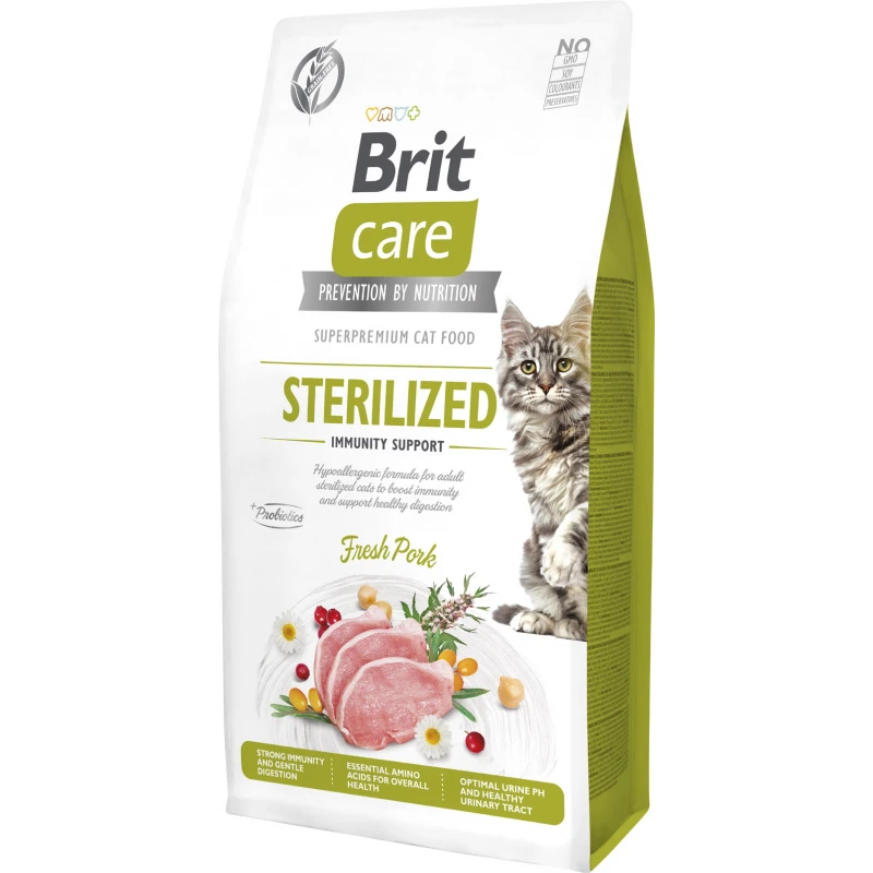 Ξηρά Τροφή Γάτας Brit Care Cat Grain Free Sterilized Immunity Support Pork 7kg ΓΑΤΕΣ