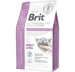 Ξηρά Τροφή Γάτας Brit Veterinary Diet Cat Grain Free Ultra-Hypoallergenic Insect & Pea 2kg