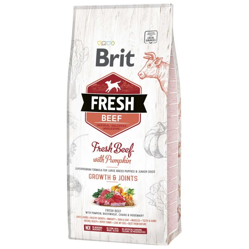 Ξηρά Τροφή Σκύλου Brit Fresh Beef Junior Growth & Joints 12kg ΣΚΥΛΟΙ