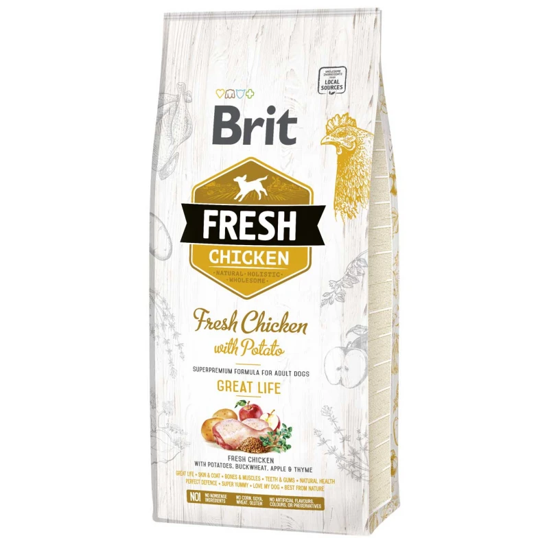 Ξηρά Τροφή Σκύλου Brit Fresh Chicken Adult Great Life 12kg ΣΚΥΛΟΙ