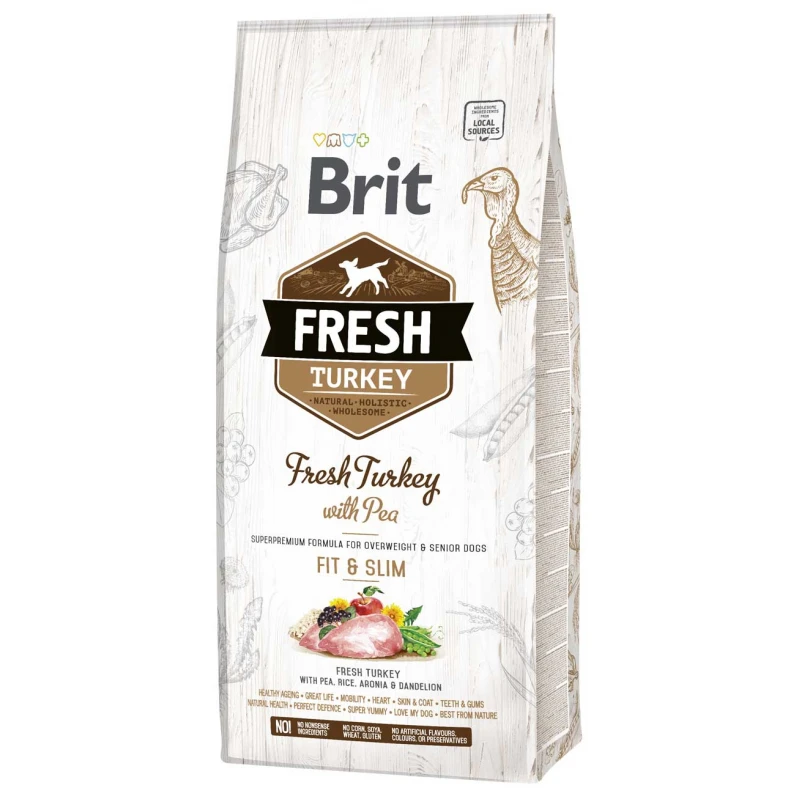 Ξηρά Τροφή Σκύλου Brit Fresh Turkey Light & Senior Fit & Slim 12kg ΣΚΥΛΟΙ