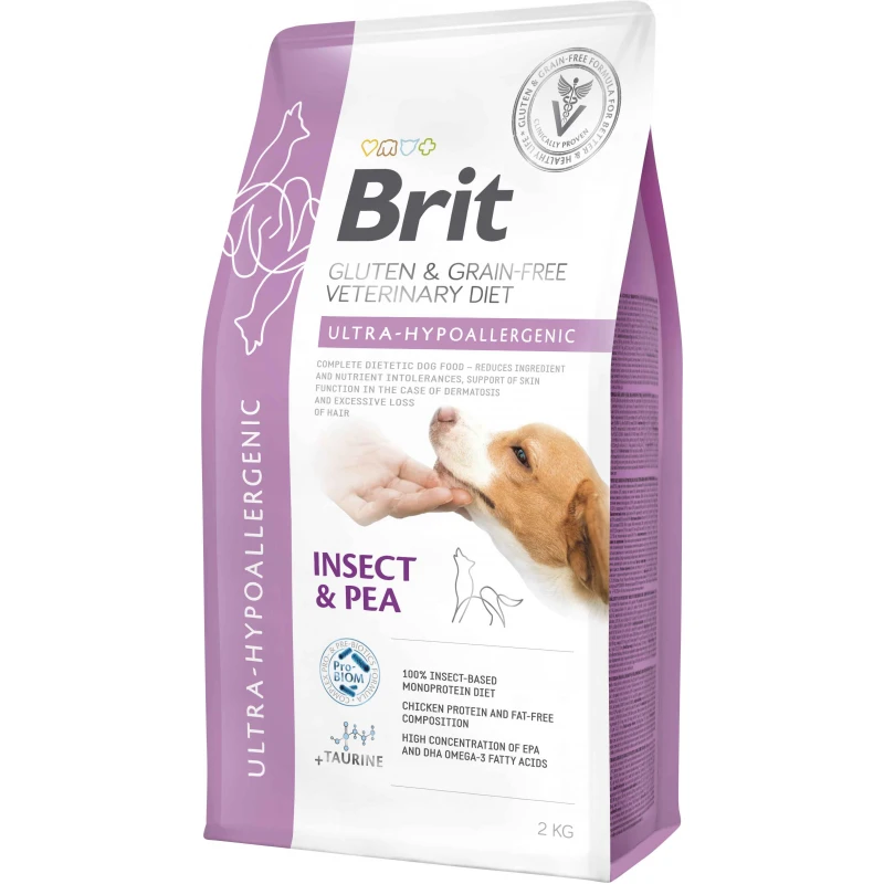 Ξηρά Τροφή Σκύλου Brit Veterinary Diet Dog Grain Free Dog Ultra-Hypoallergenic with Insect & Pea 2kg ΣΚΥΛΟΙ
