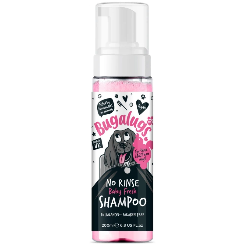 Σαμπουάν Στεγνού Καθαρισμού Σκύλου Bugalugs No Rinse Baby Fresh Shampoo 200ml ΣΚΥΛΟΙ