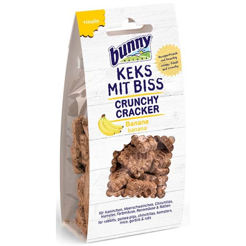 Λιχουδιά Bunny Crunchy Cracker με Μπανάνα 50gr ΜΙΚΡΑ ΖΩΑ - ΚΟΥΝΕΛΙΑ