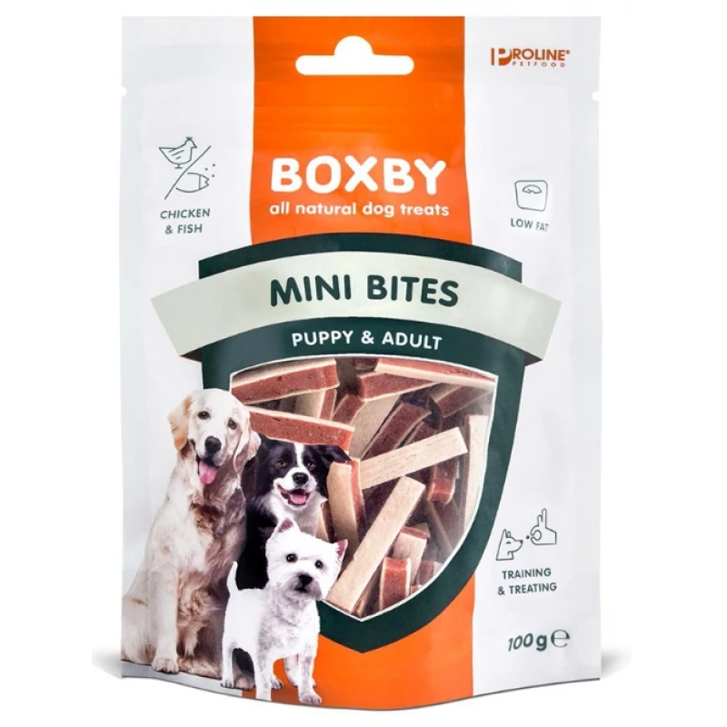 Λιχουδιές Boxby Mini Bites 100gr Σκύλοι