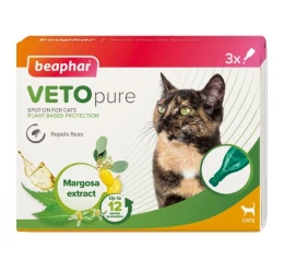 Beaphar Veto Pure Spot-on Φυτικές Αντιπαρασιτικές Αμπούλες Γάτας 3τμχ Beaphar Veto Pure Spot-on Φυτικές Αντιπαρασιτικές Αμπούλες Γάτας 3τμχ