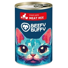 Υγρή Τροφή Γάτας Beefy Buffy Adult Πατέ Mix Κρεάτων 415gr Υγρή Τροφή Γάτας Beefy Buffy Adult Πατέ Mix Κρεάτων 415gr