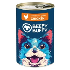Υγρή Τροφή Σκύλου Beefy Buffy Adult Κομματάκια σε Σάλτσα με Κοτόπουλο 415gr Υγρή Τροφή Σκύλου Beefy Buffy Adult Κομματάκια σε Σάλτσα με Κοτόπουλο 415gr