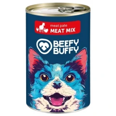 Υγρή Τροφή Σκύλου Beefy Buffy Adult Πατέ Mix Κρεάτων 415gr
