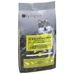 Black Olympus Senior Light And Sterilized Chicken Turkey Salmon And Brown Rice 12kg