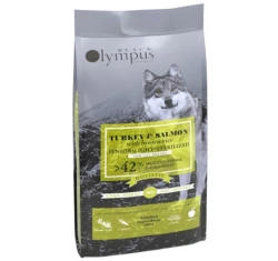 Black Olympus Senior Light And Sterilized Chicken Turkey Salmon And Brown Rice 12kg + 2kg Δώρο