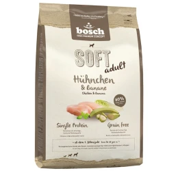 Ημί υγρή (Semi Moist) τροφή Bosch Soft Adult Chicken & Banana 1kg