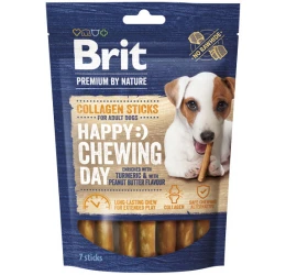 Λιχουδιά Σκύλου BRIT PR Collagen Sticks Turmeric & Peanut Butter 7τμχ / 50g