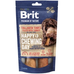 Λιχουδιά Σκύλου BRIT PR Collagen Tubes Filled With Turkey 2τμχ / 80g
