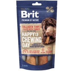 Λιχουδιά Σκύλου BRIT PR Collagen Tubes Filled With Turkey 2τμχ / 80g