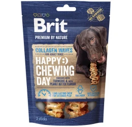 Λιχουδιά Σκύλου BRIT PR Collagen Waves Turmeric & Peanut Butter 7τμχ / 50g