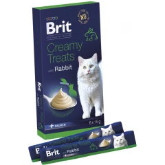 Λιχουδιές Γάτας Brit Premium By Nature Creamy Treats with Rabbit 6x15gr