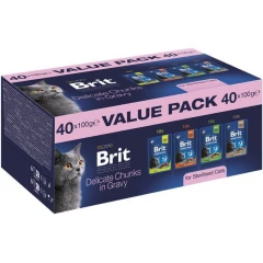 Brit Premium Cat Adult Sterilised Family Φακελάκια 40x100gr