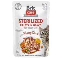 Brit Care Sterilized Cat Duck Fillets in Gravy 85gr Brit Care Sterilized Cat Duck Fillets in Gravy 85gr