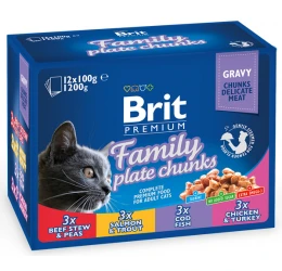 Brit Premium Cat Adult Family Φακελάκια 12x100gr Brit Premium Cat Adult Family Φακελάκια 12x100gr