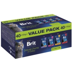 Brit Premium Cat Adult Family Φακελάκια 40x100gr