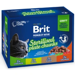 Brit Premium Cat Adult Sterilised Family Φακελάκια 12x100gr Brit Premium Cat Adult Sterilised Family Φακελάκια 12x100gr