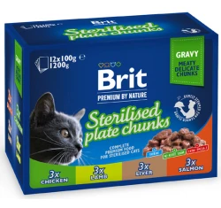 Brit Premium Cat Adult Sterilised Family Φακελάκια 12x100gr