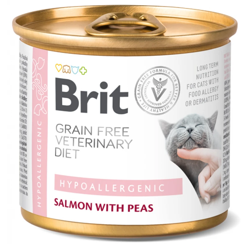 Brit VD Cat Hypoallergenic Κλινική Κονσέρβα Γάτας 200gr Γάτες