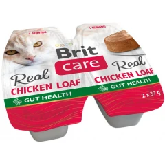 Υγρή Τροφή Γάτας Brit Care Real Chicken Loaf 2x37gr