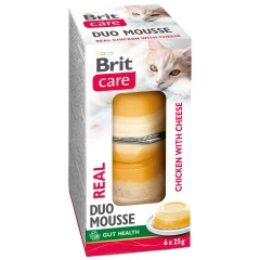 Υγρή Τροφή Γάτας Brit Care Real Duo Mousse Chicken with Cheese Πολυσυσκευασία 6x25gr Υγρή Τροφή Γάτας Brit Care Real Duo Mousse Chicken with Cheese Πολυσυσκευασία 6x25gr