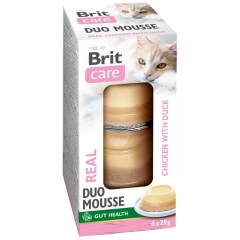 Υγρή Τροφή Γάτας Brit Care Real Duo Mousse Chicken with Duck Πολυσυσκευασία 6x25gr Υγρή Τροφή Γάτας Brit Care Real Duo Mousse Chicken with Duck Πολυσυσκευασία 6x25gr