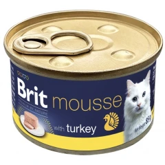 Υγρή Τροφή Γάτας Brit Premium By Nature Mousse Turkey 85gr