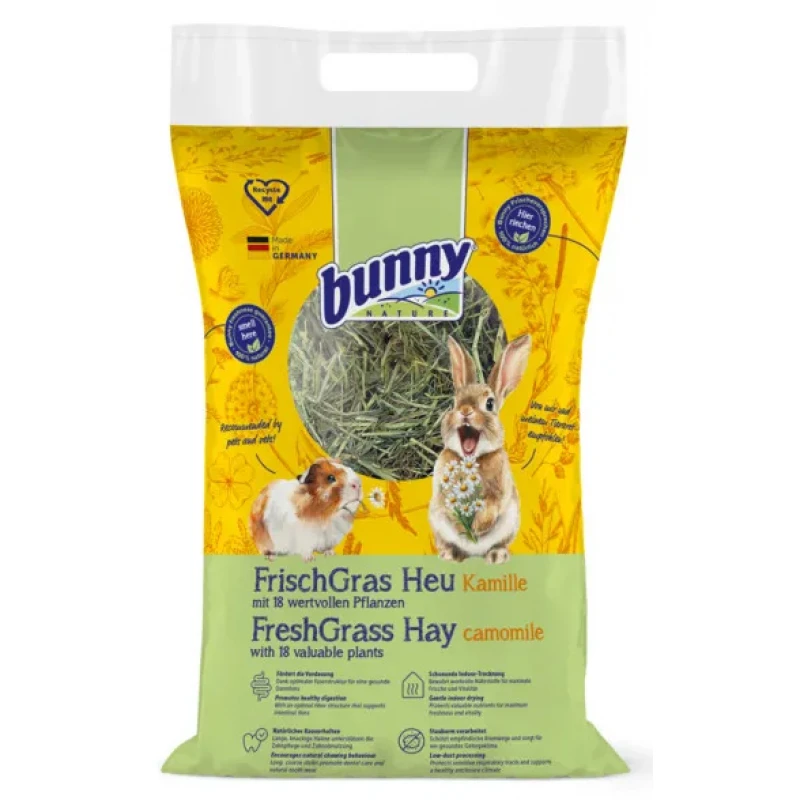 Χόρτο Bunny Freshgrass Hay Με Χαμομήλι 500gr ΜΙΚΡΑ ΖΩΑ - ΚΟΥΝΕΛΙΑ
