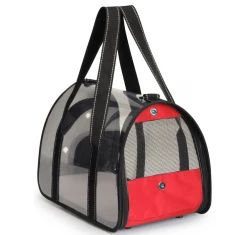 Τσάντα Μεταφοράς Σκύλου ή Γάτας  Camon Transparent Cover 48x29x29cm Κόκκινη