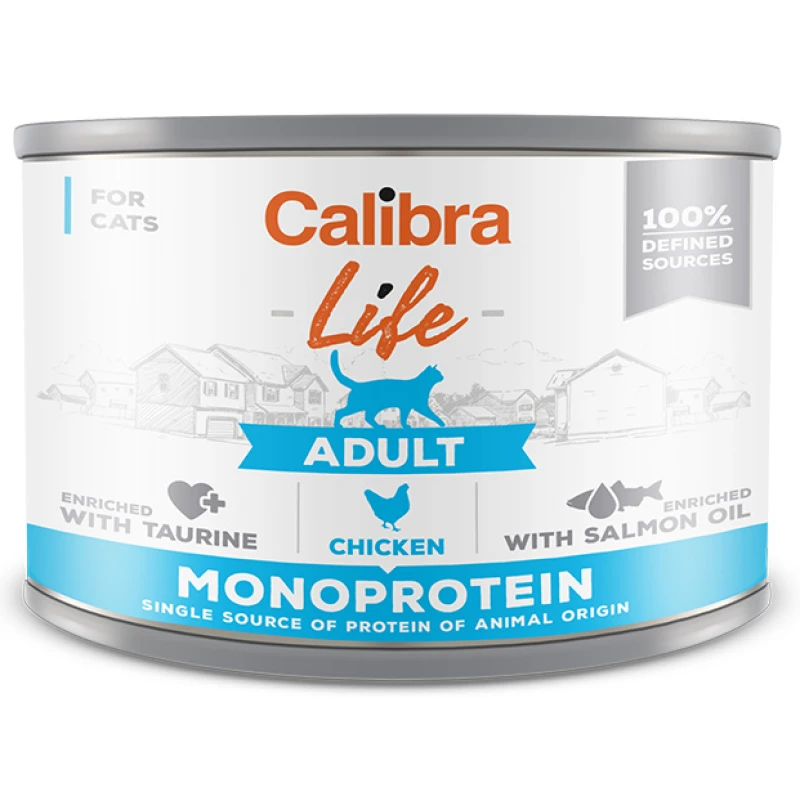 Calibra Cat Life can Adult Chicken 200gr Calibra Υγρή Τροφή Γάτας